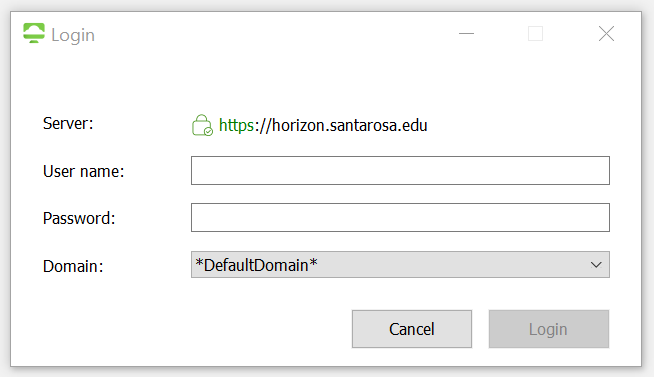 SRJC Credentials are entered in the login screen.